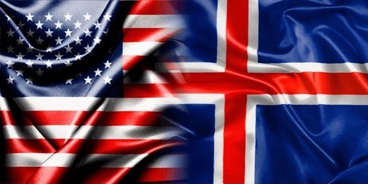 Iceland and United States flags